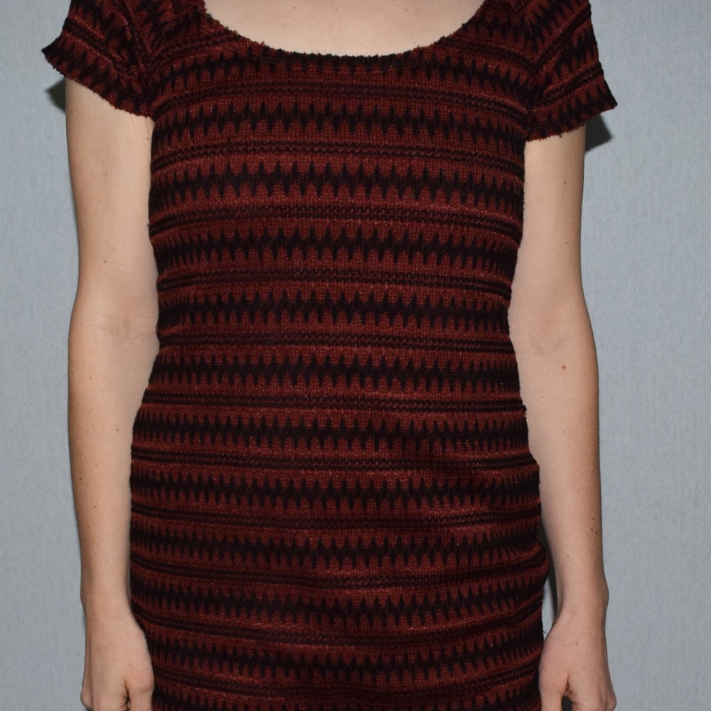 Free People boho dress with ruffle bottom- Size M